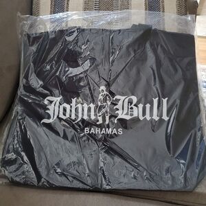 NWT John Bull Bahamas Black Zipper Closure Tote